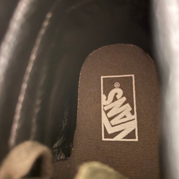 Unisex Vans Off the Wall High Top Green Canvaas Sk8 Black Suede and Leather - Picture 11 of 11